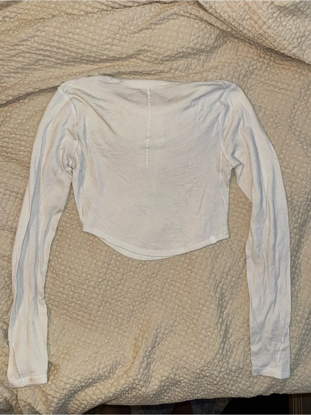 lululemon Hold Tight Cropped Long Sleeve in white, size 4 -